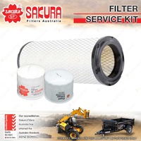 Sakura Oil Air Fuel Filter Service Kit for Mustang 2044 2054 2.2L 4TNV88 05-16