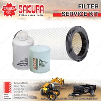 Sakura Oil Air Fuel Filter Service Kit for Yuchai YC55-8 3.1L 4TNV94 1900-On