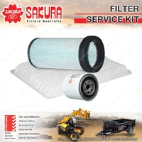 Sakura Oil Air Cabin Filter Service Kit for Kubota KX057-4 2.6L V2607 2010-On