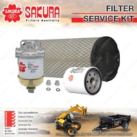 Sakura Oil Air Fuel Filter Service Kit for Terex PT30 1.5L 403D-15 2011-On