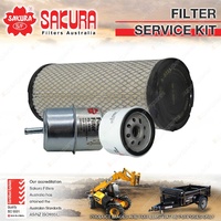 Sakura Oil Air Fuel Filter Service Kit for John Deere XUV550 Gator 0.6L 2012-On