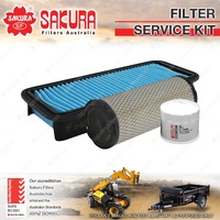 Sakura Oil Air Cabin Filter Service Kit for Kubota RTV1100 1.1L D1105 2008-2013
