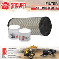 Sakura Oil Air Fuel Filter Service Kit for Volvo ECR35D 1.8L D1.8A 2016-On