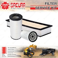 Sakura Air Fuel Cabin Filter Service Kit for Case IH MXU115 6.7L 2003-2005