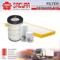 Sakura Oil Air Fuel Cabin Filter Service Kit for Scania R420 Series 5 12L 04-11