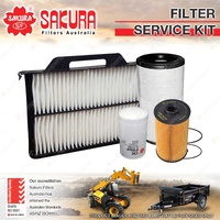 Sakura Oil Air Fuel Cabin Filter Service Kit for John Deere 850DLC 1900-On