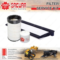 Sakura Oil Air Cabin Filter Service Kit for Bobcat S160 S185 S300 2001-On
