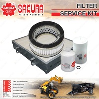 Sakura Oil Air Fuel Cabin Filter Service Kit for Kawasaki 65ZV 5.9L 6BTAA5.9
