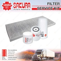 Sakura Oil Air Fuel Cabin Filter Service Kit for Iveco Stralis 12.9L 2005-2021