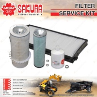 Sakura Air Fuel Cabin Filter Service Kit for Hyundai R140LC-7 R140W-7 3.9L 03-On
