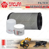 Sakura Oil Air Fuel Filter Service Kit for Kubota R430 1.8L D1803 2020-On