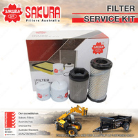 Sakura Oil Air Fuel Filter Service Kit for Kubota KX018-4 0.9L D902 I3 6V 13-On