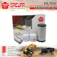 Sakura Oil Air Fuel Filter Service Kit for Kubota U17 U17-3 0.9L I3 6V 2009-On