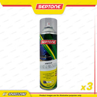 3 x Septone Acrylic Paint Topcoat Clear Aerosol Spray 400 Gram UV Resistant