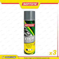 3 x Septone Super Acid Etch Primer 400 Gram Anti Corrosive Metal Spray Paint