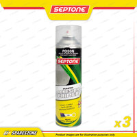 3 x Septone Plastic Adhesion Primer Spray Paint Aerosol Clear 400 Gram