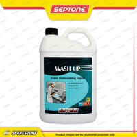 Septone Wash Up Hand Dishwashing Liquid 5L Removes Grease Oil Fats Food Residues