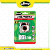 Slime Rubber Tube Patch Kit C/W Glue 7-Piece - Repair Puncture-Related Flats