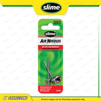 Slime Metal Air Needle Compatible with Standard Air Pumps&Compressors Pack of 2