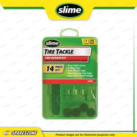 Slime Tool - Tire Tackle Small Tire Repair Kit 14 Pieces - Super Compact Size