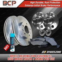 Rear Wheel Bearing Hub Assembly + Brake Rotor Pad Kit for Ford Falcon FG 5.4L