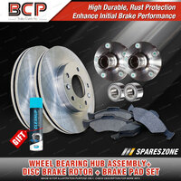 Rear Wheel Bearing Hub Ass + Rotor Pad Kit for Holden Caprice Statesman WM 6.0L