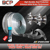 Rear Wheel Bearing Hub Ass + Brake Drum Shoe Kit for Toyota Corolla AE111 AE112