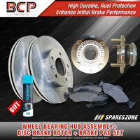 Rear Wheel Bearing Hub Assembly Brake Rotor Pad Kit for Kia Cerato TD ABS 4 Stud
