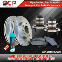 Rear Wheel Bearing Hub Assembly Brake Rotor Pad Kit for Kia Cerato TD ABS 5 Stud
