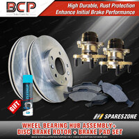 Rear Wheel Bearing Hub Assembly + Brake Rotor Pad Kit for Kia Cerato YD 16-17 AT
