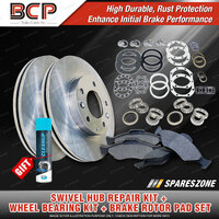 Swivel Hub & Wheel Bearing Kit + Drum Shoe for Toyota Landcruiser FJ40 FJ55 3.9L