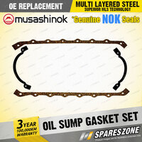 Oil Sump Gasket Set Cork Sides & Rubber Ends for Holden Kingswood Panel Utility