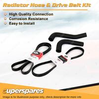 Radiator Hose + Gates Belt Kit for Ford Laser KB 1.3L 8V SOHC E3 1983-1985