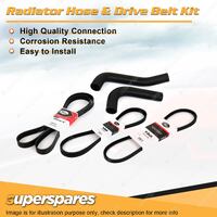 Radiator Hose + Gates Belt Kit for Honda Integra 1.6L 16V EFI D16A 1986-1989