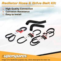 Radiator Hose + Gates Belt Kit for Toyota Cressida MX62 2.8L 12V 5M-E 1981-1984