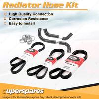 Radiator Hose + Gates Drive Belt Kit for Holden Commodore VE 6.0L L98 to MY9.5