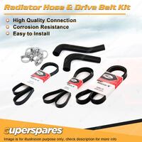 Radiator Hose + Gates Belt Kit for Hyundai Elantra XD 1.8L G4GB 02-03 Manual