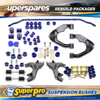 Front + Rear SuperPro Suspenison Bush Kit for Nissan Navara D22 4WD 2001- 14