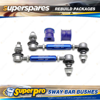Front SuperPro Sway Bar Link + Mount Bush Rebuild Kit for Isuzu MU MU7 1998-2002