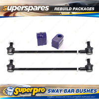 Front SuperPro Sway Bar Rebuild Kit for Renault Megane CC Series III 2008-2016