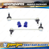Front SuperPro Sway Bar Rebuild Kit for Holden Barina XC 2000-2005