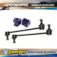 Front SuperPro Sway Bar Rebuild Kit for Ford Focus LR MK1 1998-2005