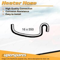 Superspares Heater Hose 16 x 550mm for Mazda B2600 G6 2.6L 4 cyl 12V 1998-2006