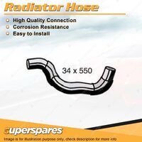 1 x Upper Radiator Hose 34 x 550mm for Nissan Navara D22 2.4L 4 cyl 1997-2005