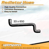 1 x Upper Radiator Hose 33mm x 650mm for Saab 9-5 2.0L 4 cyl 07/1999-10/2002
