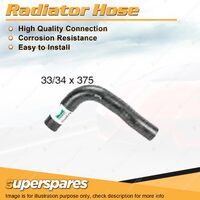 1 x Upper Radiator Hose 33/34mm x 375mm for Holden Viva JF 1.8L 4 cyl DOHC 16V
