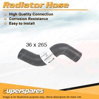 Upper Radiator Hose 36 x 265mm for Holden Rodeo R9 RA Colorado RC 3.0L 01-12