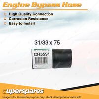 Engine Bypass Hose 31/33 x 75mm for Opel Astra 1.8L 4 cyl DOHC 16V 2005-2007