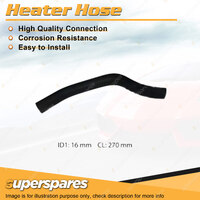 Superspares Heater Hose for Holden Jackaroo L1 2.8L 4 cyl SOHC Pipe to Manifold