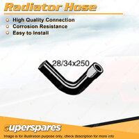 Superspares Upper Radiator Hose Length 250mm Inside Diameter 28mm Bell ID 34mm